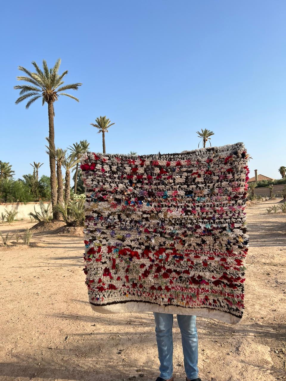 Authentic Moroccan Berber Handwoven Rug 1.15 length 1.05 width